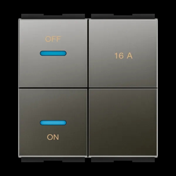 GM Modular Touch - 16Amp Switch - 2M AA 2 211 - Graphite Magnesia