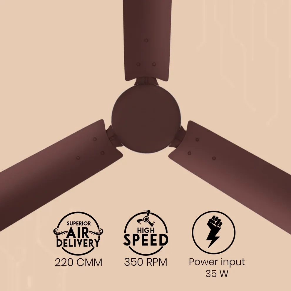 Crompton Energion Hyperjet smart BLDC Ceiling Fan - Brown 6