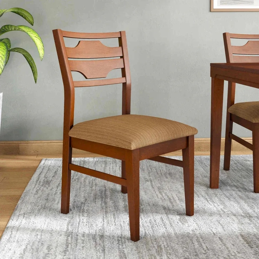 Nilkamal Olenna Dining Chair with Cushion - Walnut