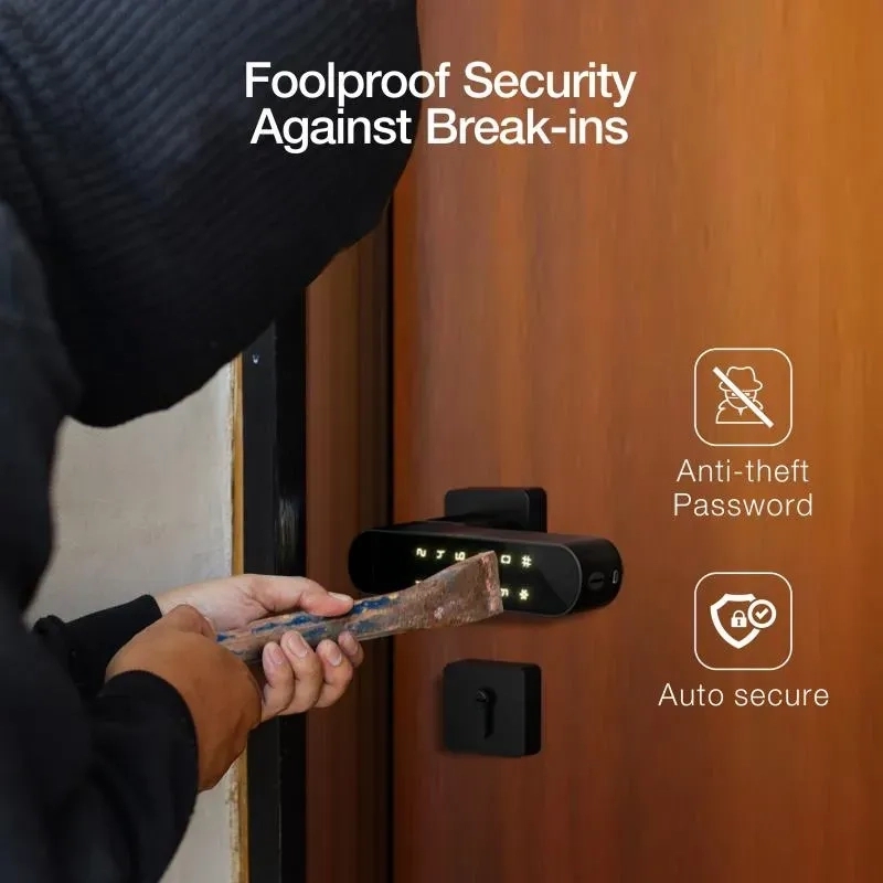 Ozone Smart Bluetooth Internal Lock with Rose Plate for Wooden & Metal Doors - OZ-FDL-22-R LIFE BLACK 6