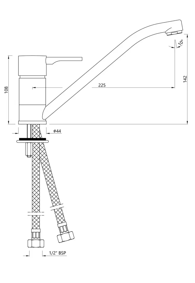 Jaquar Single Lever Sink Mixer Chrome - FLP-CHR-5173BPM 1
