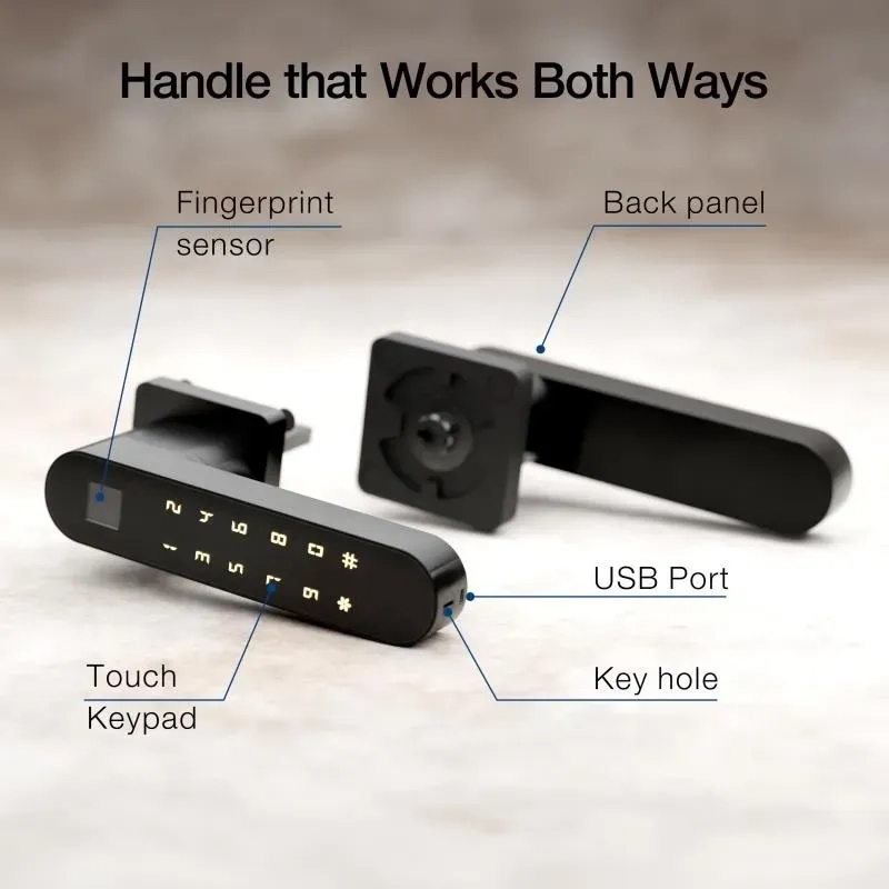 Ozone Smart Bluetooth Internal Lock with Rose Plate for Wooden & Metal Doors - OZ-FDL-22-R LIFE BLACK 5