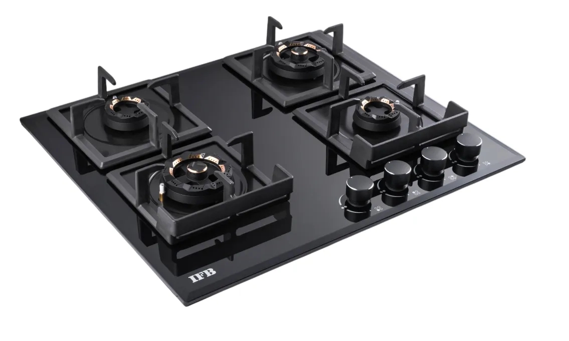 IFB 4 Burners Hybrid Hob With Bevelled Tempered Black Glass