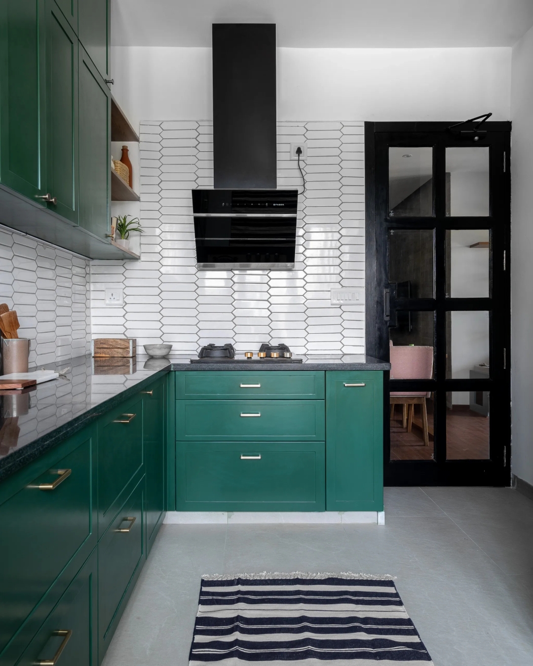 Kitchen in The French Door Apartment