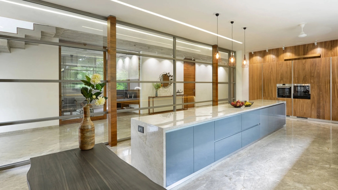 Kitchen In the Lap of Nature House
