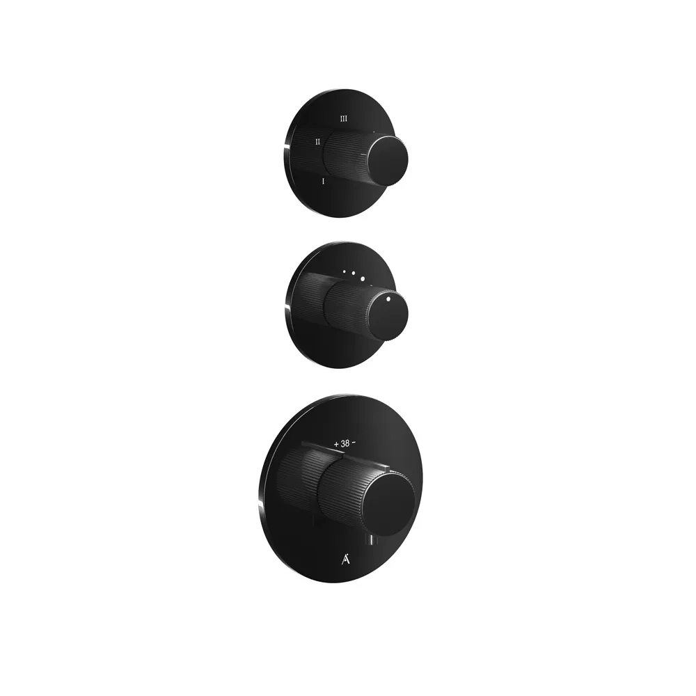 Artize Exposed Part Kit of Thermostatic Shower Mixer - Black Pearl PVD - NAV-BLP-515887K