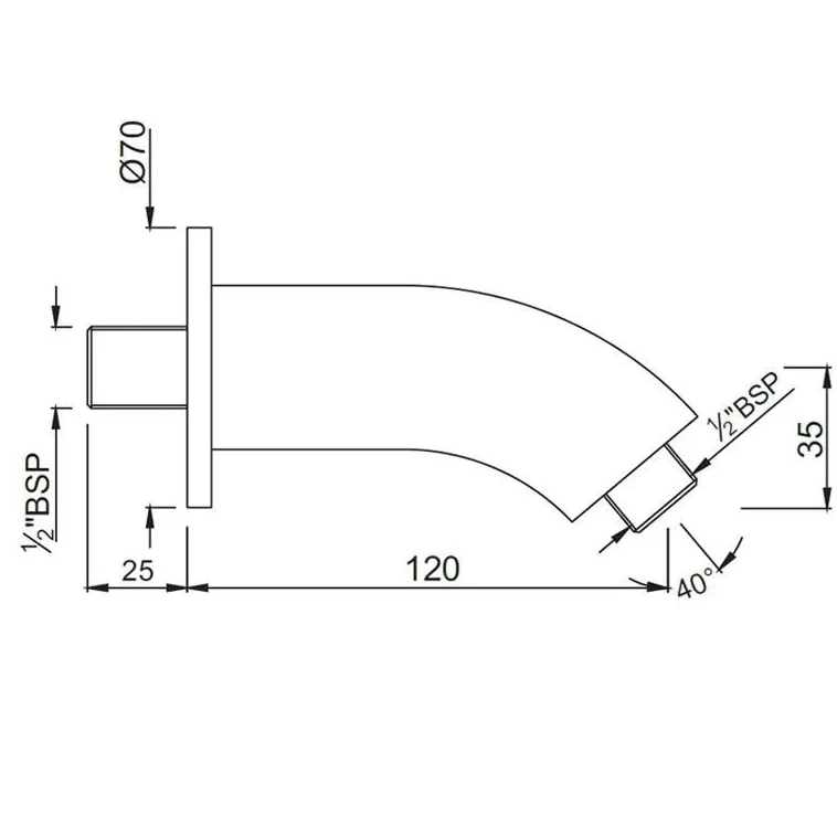 Shower Arm Casted - Stainless Steel - SHA-SSF-487 by Jaquar : Colours available: Silver 1 1