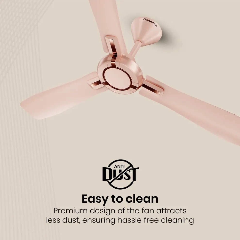Crompton Highspeed Santos Ceiling Fan - Rose Gold by Crompton : Colours available: MistyRose 14 5