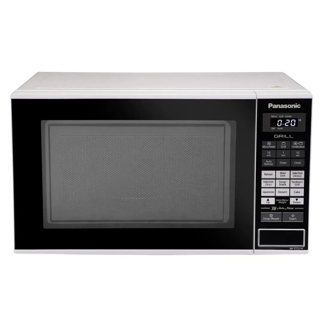 Panasonic 20L Grill Microwave Oven (NN-GT221WFDG, White, Power Grill, Auto Defrost, 38 Auto Cook Menus) by Panasonic : Colours available: Black, White 1 1