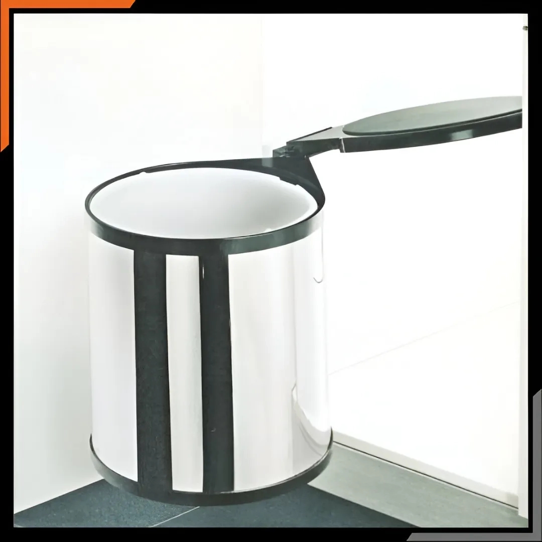 Zinc Plus Auto Lid Bin with PVC Bucket by Zinc Plus