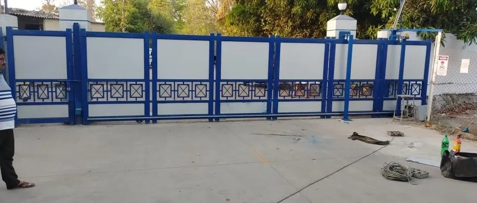 Panchal Automatic Sliding Gate by Panchal Industries : Colours available: White 1 1