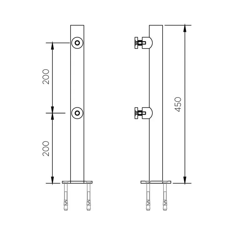 Ozone Mini Balusters - OZRSL-55-DGH SSS by Ozone for Residential, Commercial : Colours available: Silver 5 1