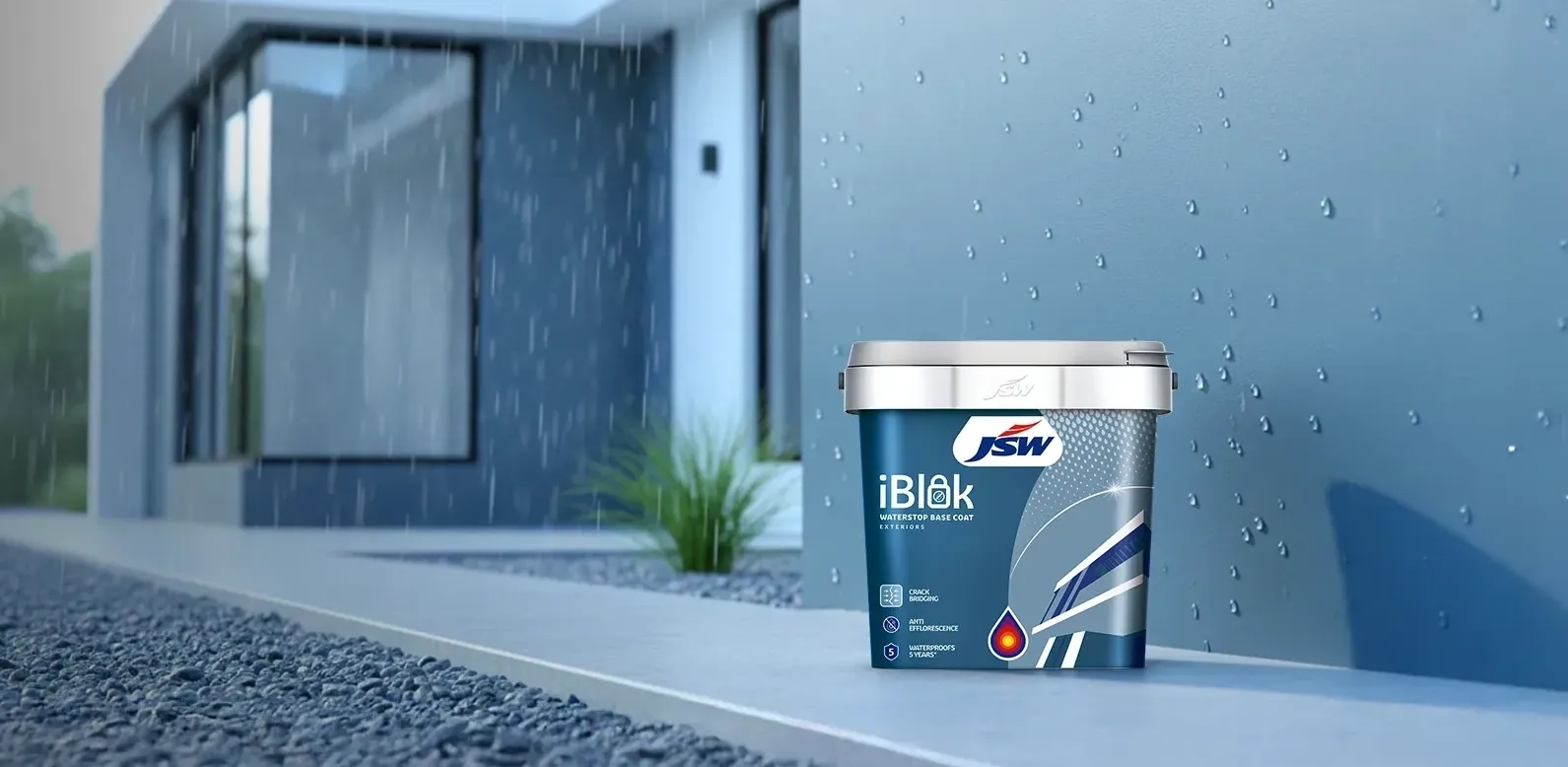 JSW Paints iBlok Waterstop Base coat - Exterior by JSW Paints for Roof, Facade