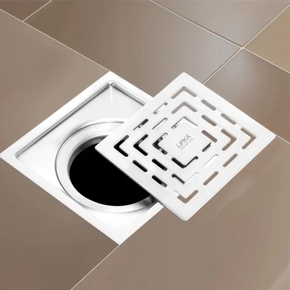 Lipka Orange Exclusive Square Floor Drain (6 x 6 Inches)