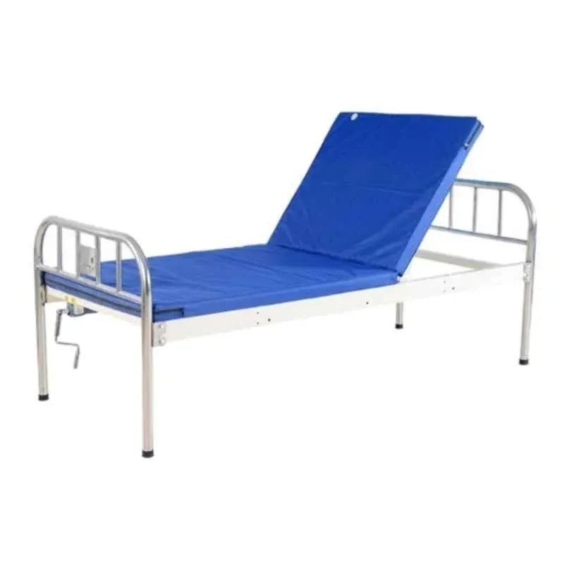 Moglix Purvanchal Steel Semi Fowler Hospital Bed with Mattress 150kg White Stainless Steel,PS03 by Moglix : Colours available: Blue