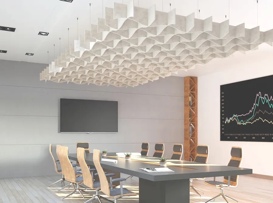 Techno Acoustic Horizon Ceiling Baffle by Techno Acoustic : Colours available: White