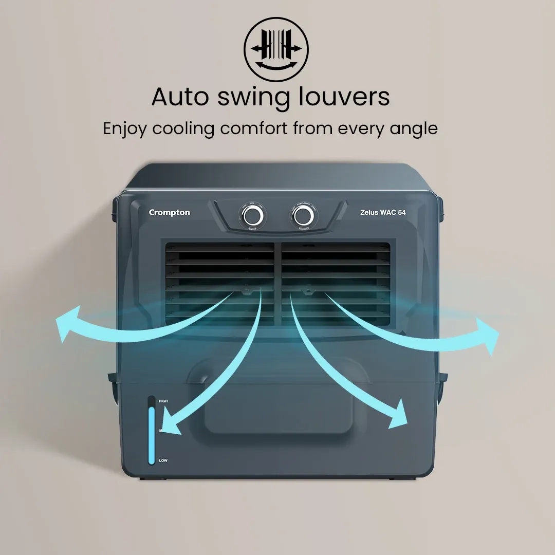 Crompton Zelus Wac 54 Air Cooler - Grey by Crompton : Colours available: Grey 6 4