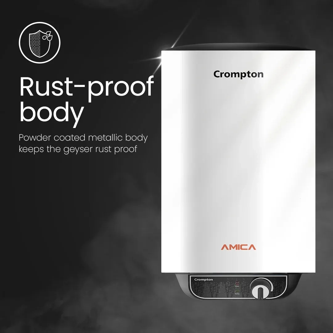Crompton Amica Classic, 2000W Rated Storage Water Heater - 25-L by Crompton : Colours available: White 1 2