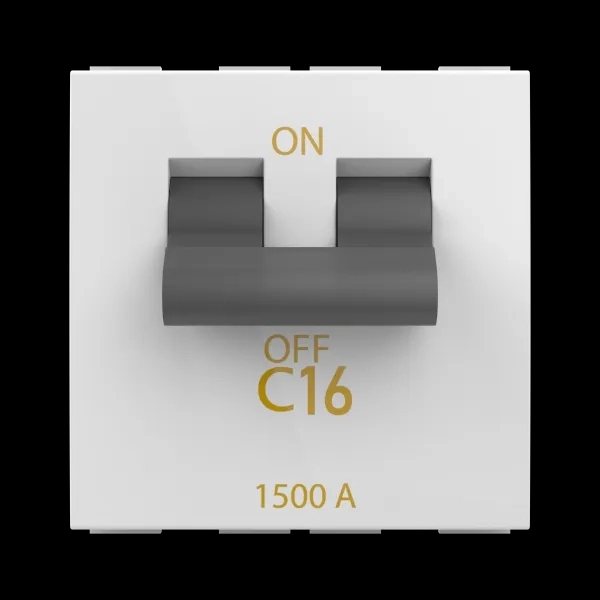 GM Modular Double Pole MCB AA 2 118-Glossy White by GM Modular for Home, Industry : Colours available: White