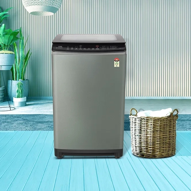Voltas 6.5 Kg Fully Automatic Top Load Washing Machine Grey by Voltas : Colours available: Grey