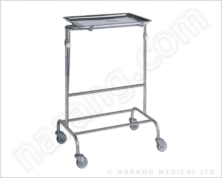 Narang Medical HF2122 : Mayo Type Trolley, Height Adjustable by Narang Medical Limited : Colours available: Silver