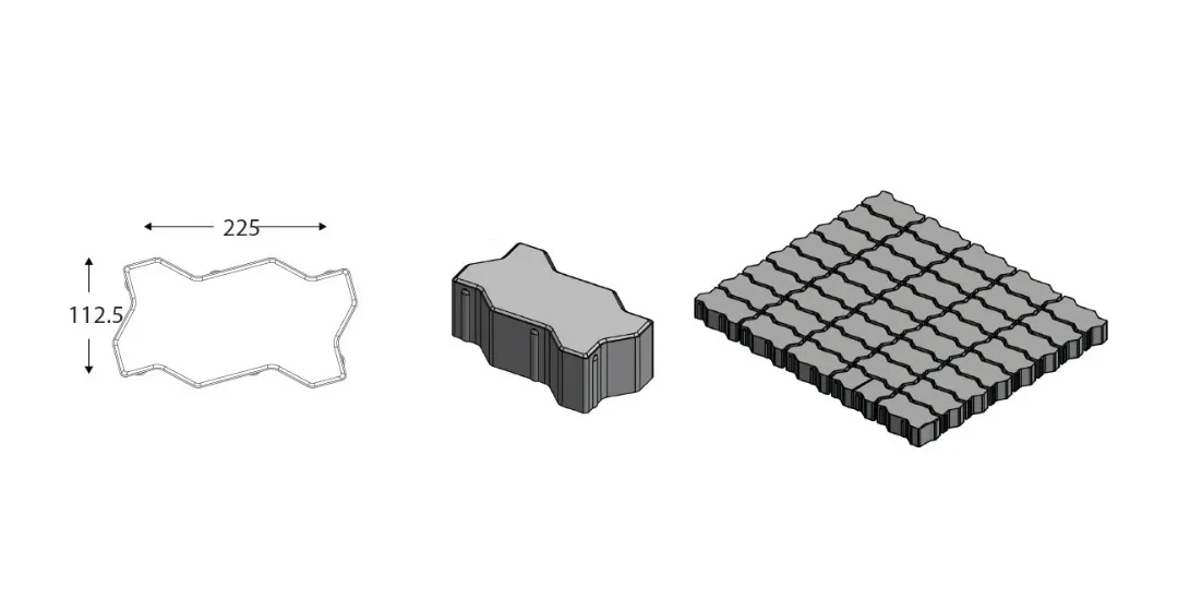 Basant Betons Uni-Regular Pavers - Black by Basant Betons for Multipurpose : Colours available: Black 1 1