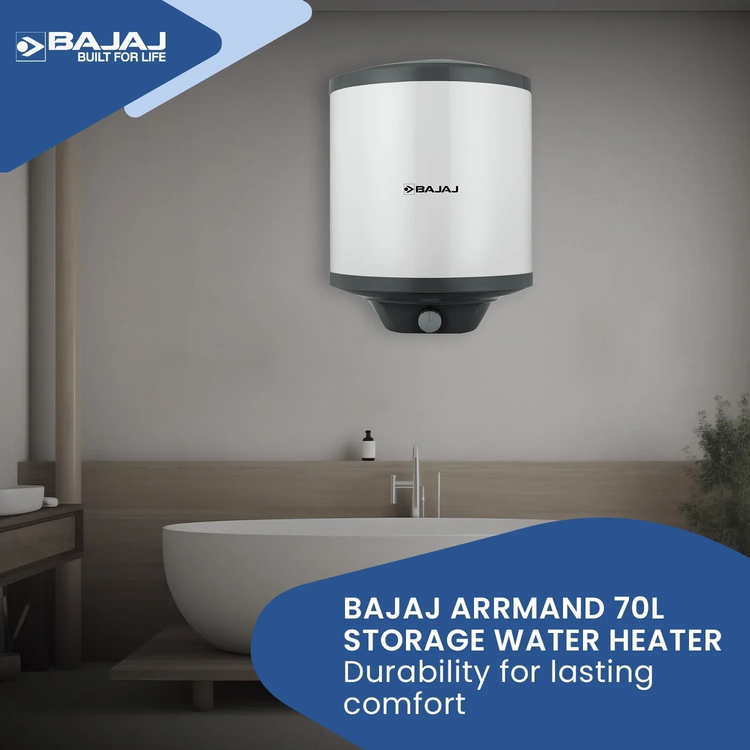 Bajaj Arrmand - Water Heater 70L by Bajaj : Colours available: LightGray 1 1