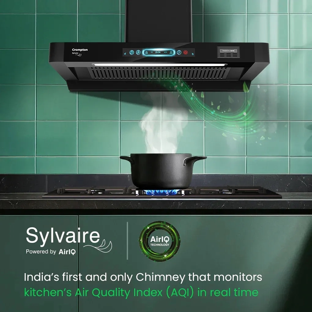 Crompton Sylvaire (Box) Chimney | Filterless 90CM by Crompton : Colours available: Black 10 1