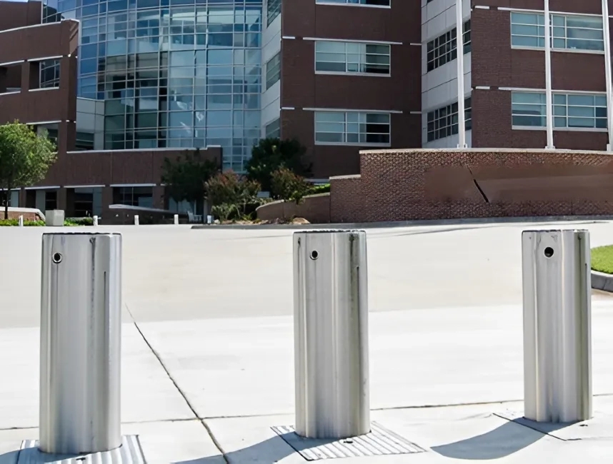 Secure K4 Crash Rated Automatic Bollards (M30) - Arjuna 400 (SAB 400) by Secure : Colours available: Silver