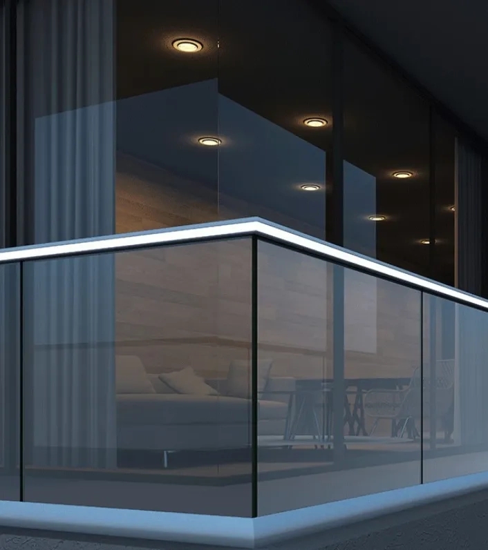 SG 20 CP T Continuous Base Profile Glass Supporting System by S Grip for Balcony, Stairs