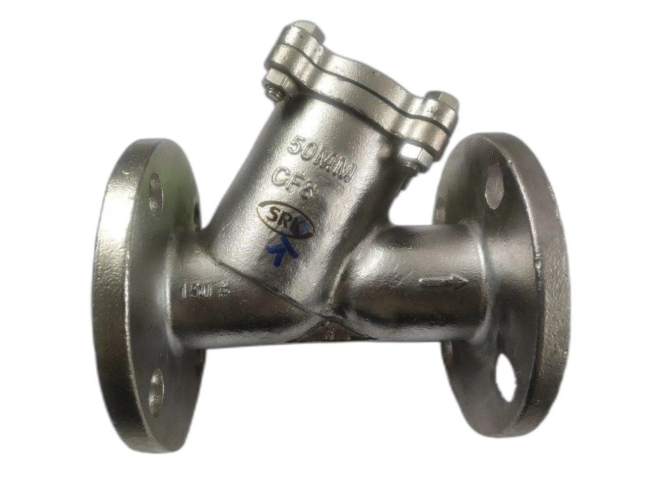 Srk Cast Iron Y Strainer Flange End Valve by SRK Valves for Industrial : Colours available: Blue