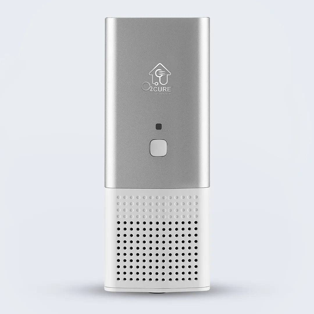 O2Cure REME LED – Portable Air Purifier by O2Cure : Colours available: Silver