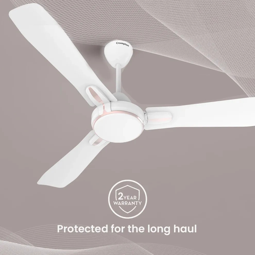 Crompton Premion Festo| Ceiling Fan - 55 Watts - Silver Magic White by Crompton : Colours available: GhostWhite 10 3