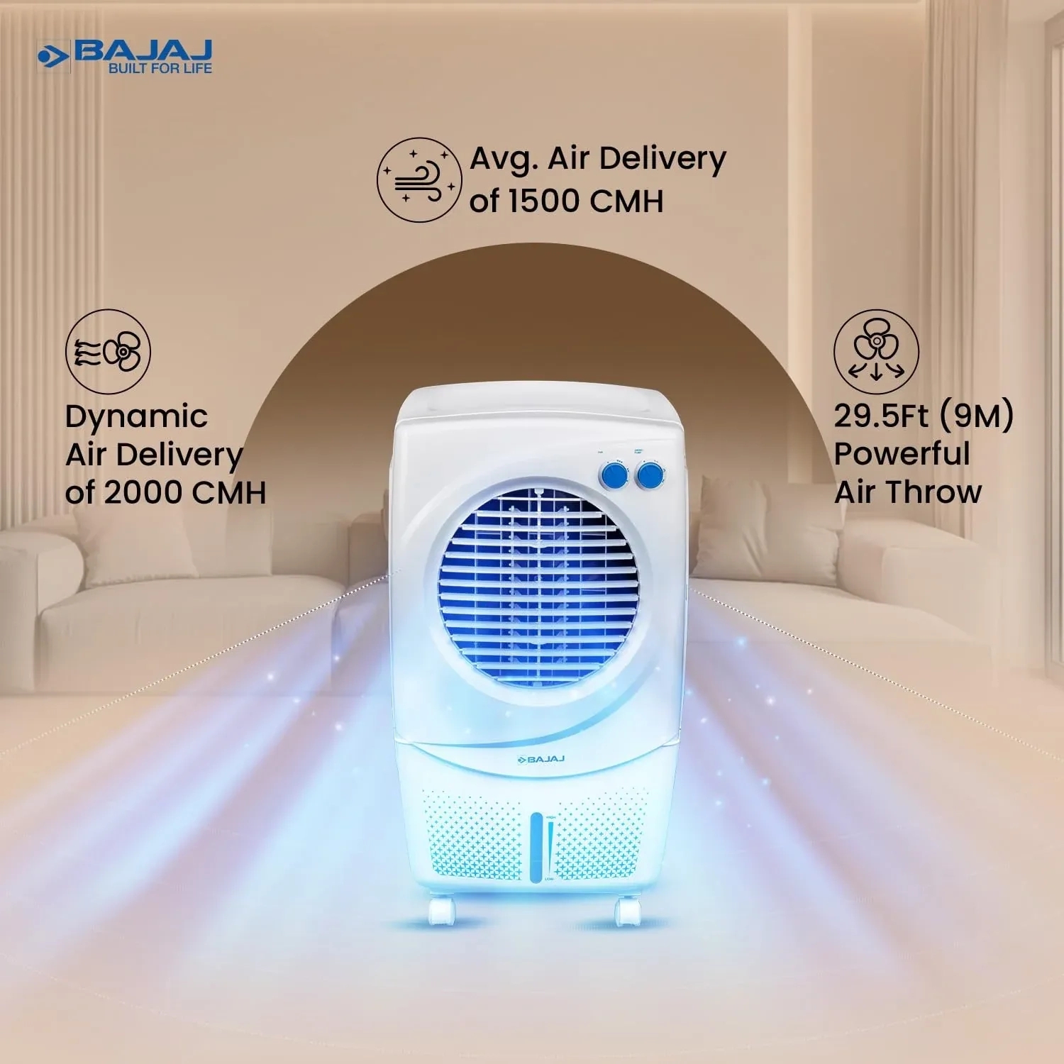 Bajaj PX97 Torque - Air Cooler by Bajaj : Colours available: White 1 2
