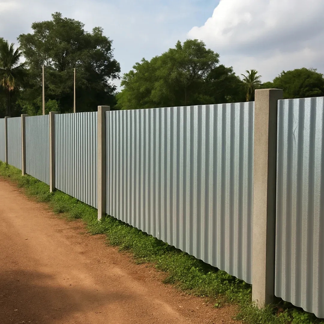 Justfence Galvalume Sheet Fence by Justfence : Colours available: Silver