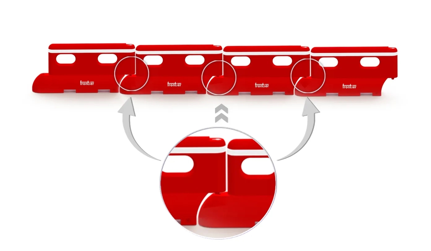 Frontier Euro Road Safety Barrier1 by Frontier for Roads, Airport, Stadium : Colours available: Red 9 8