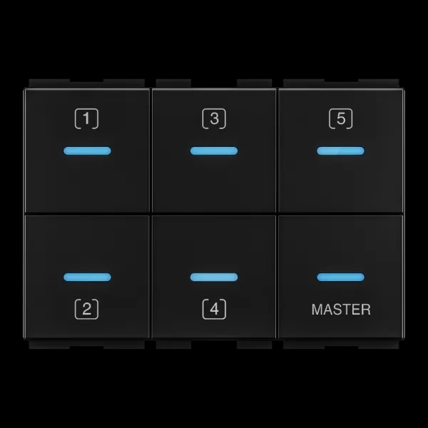 GM Modular Touch - 5 Switch AA 3 208-Electric Grey by GM Modular : Colours available: DarkSlateGray