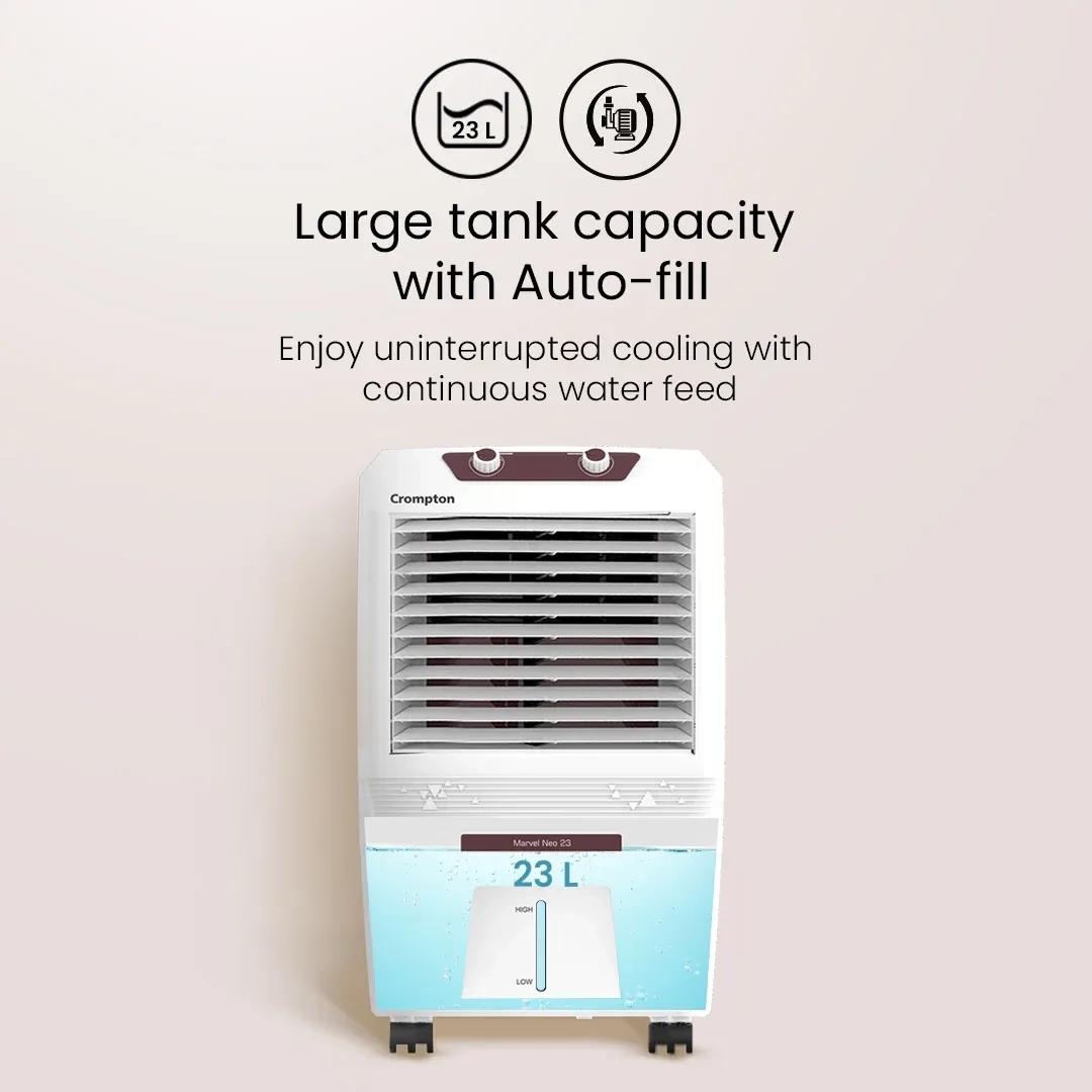 Crompton Marvel Neo Air Cooler - 23-L by Crompton : Colours available: White 12 4