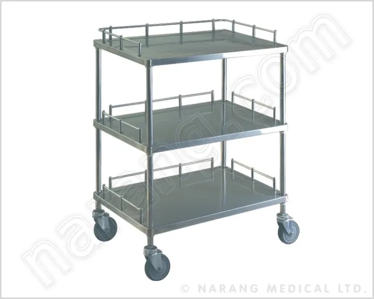 Narang Medical HF2105 : Instrument Trolley S.S. by Narang Medical Limited : Colours available: Silver