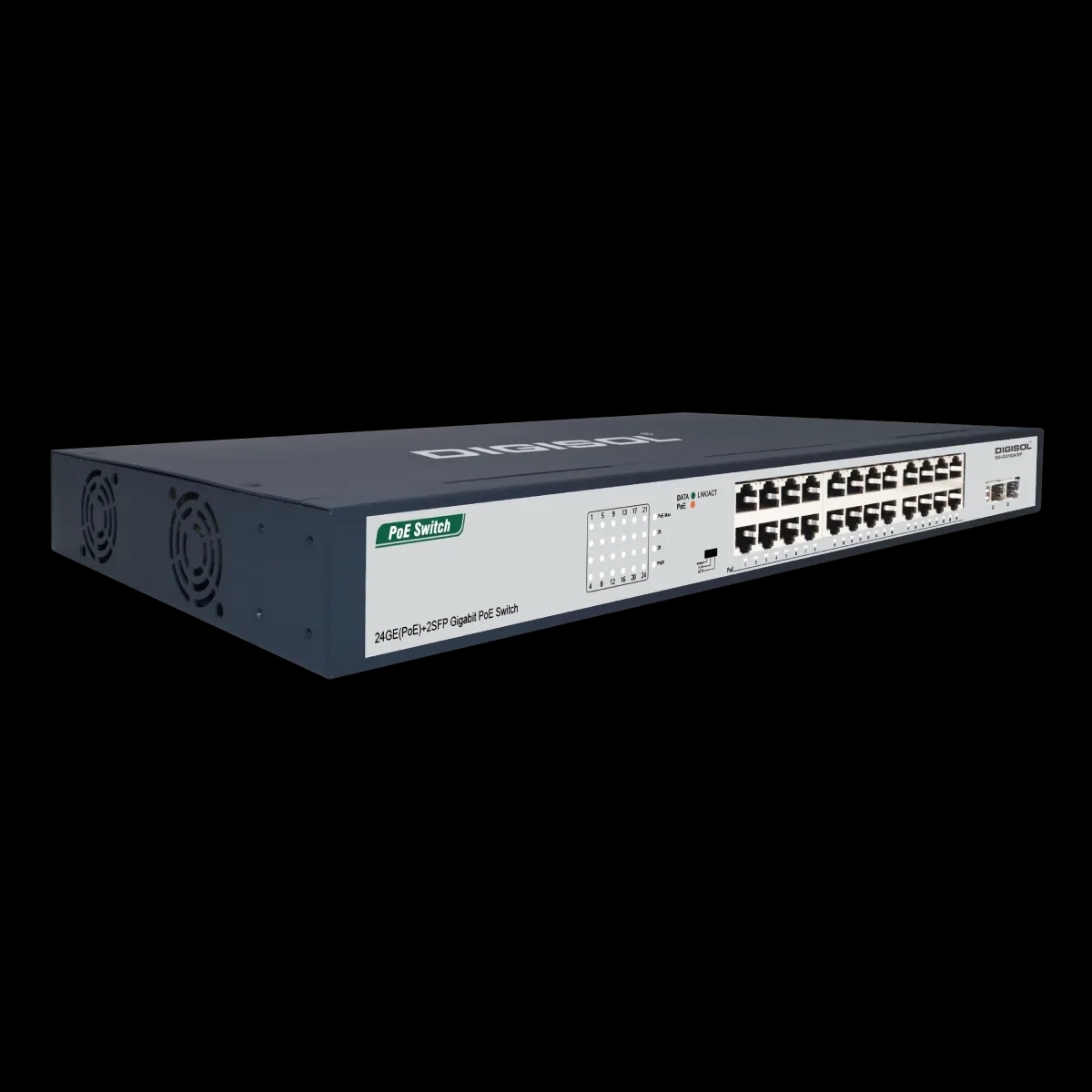 24 Port Poe Gigabit Unmanaged Switch With 2 Sfp Uplinks – Dg-Gs1024/Ep by Digisol 2 2