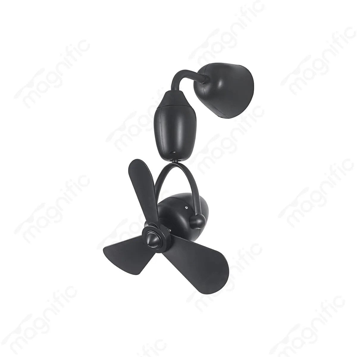 Magnific Volley – 16” Oscillating Wall and Ceiling Fan with Remote and Timer - Matte Black by Magnific : Colours available: Black 3 1