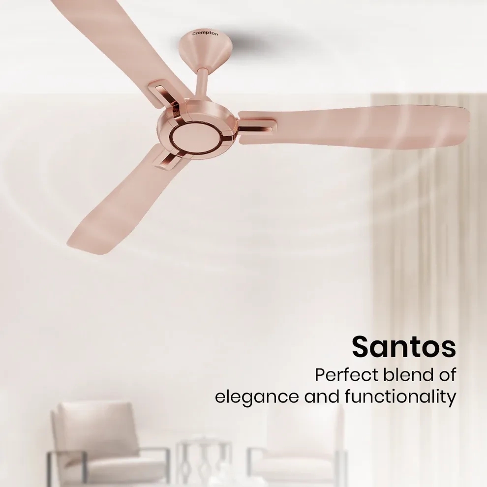 Crompton Highspeed Santos Ceiling Fan - Rose Gold by Crompton : Colours available: MistyRose