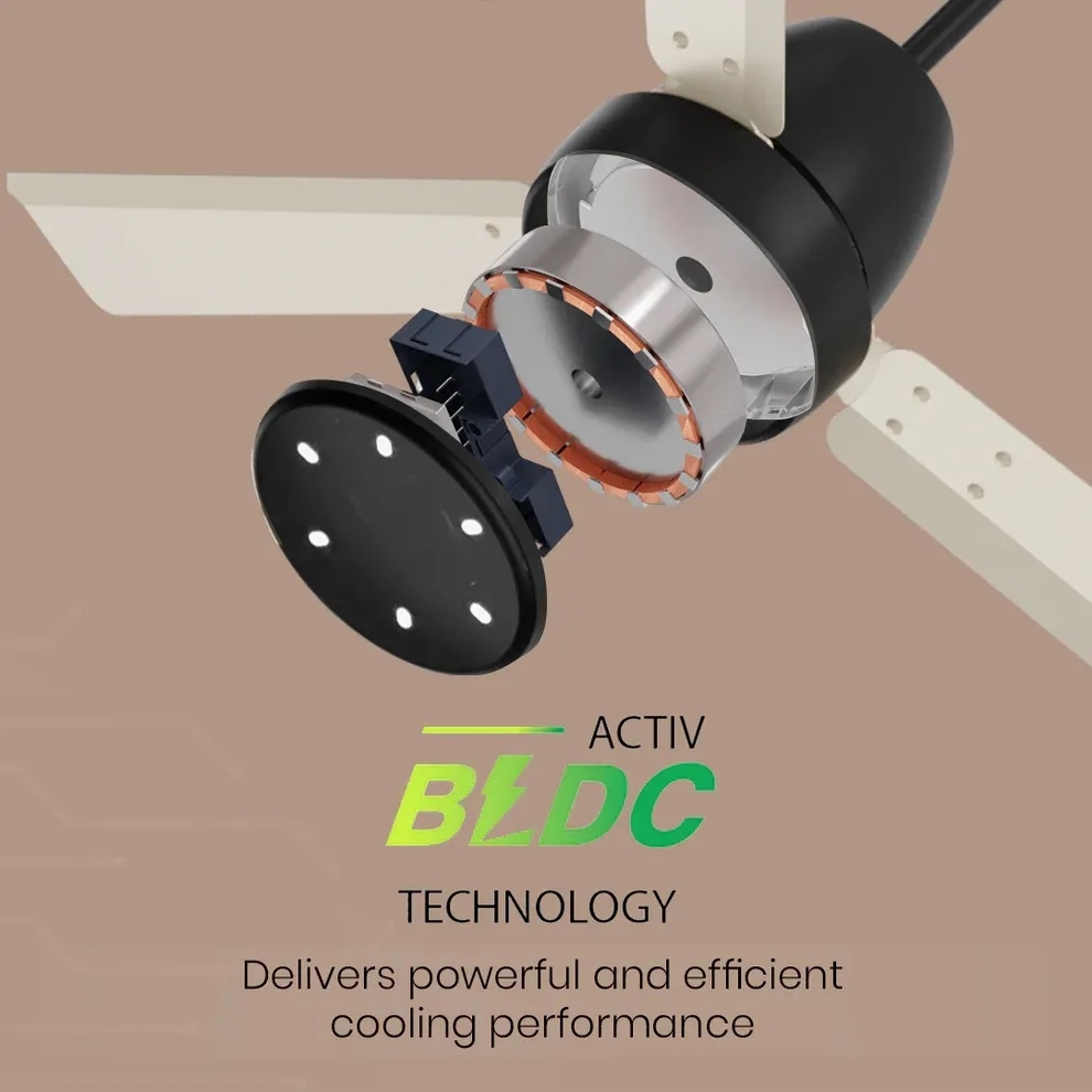 Crompton Energion NITEO BLDC Ceiling Fan - Ivory Black by Crompton : Colours available: Ivory 10 3