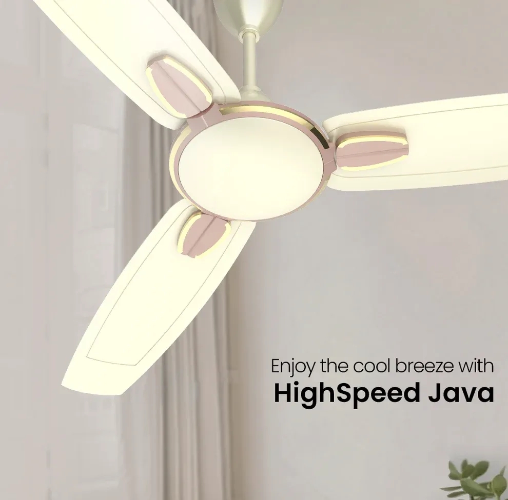 Crompton High Speed Java | Star Rated Ceiling Fan - Pearl Ivory by Crompton : Colours available: Ivory 13 1