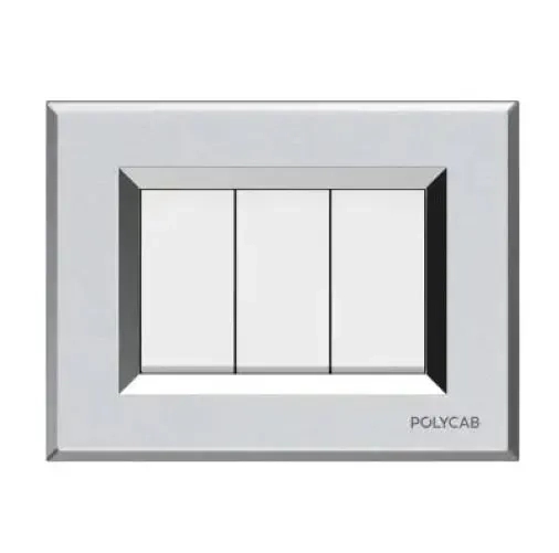 Polycab Valencia - 6m Glass Plates Beveled Levana(Silver Frosted Mirror) by Polycab