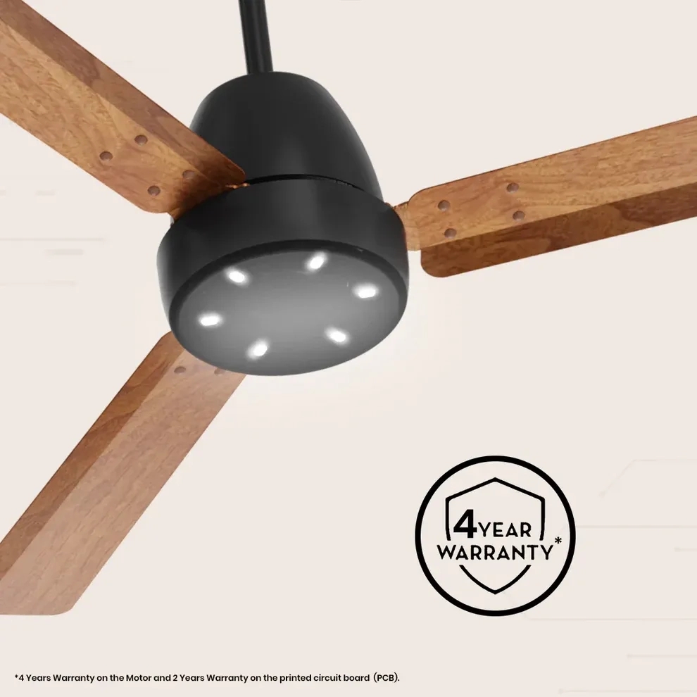 Crompton Energion NITEO BLDC Ceiling Fan - Dark Cherry Wood by Crompton : Colours available: Brown 5 8