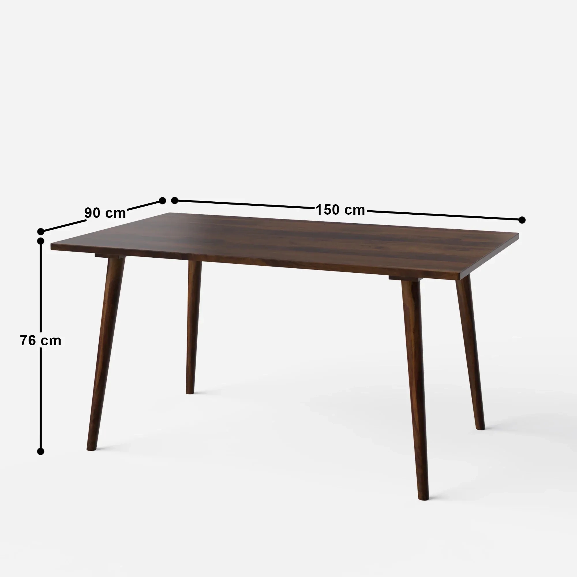 Craftsmill Helena Millie Walnut Dining Table Set by CraftsMill : Colours available: WoodyBrown 4 4