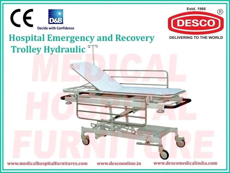 Desco Emergency and Recovery Trolley Hydraulic by Desco : Colours available: White