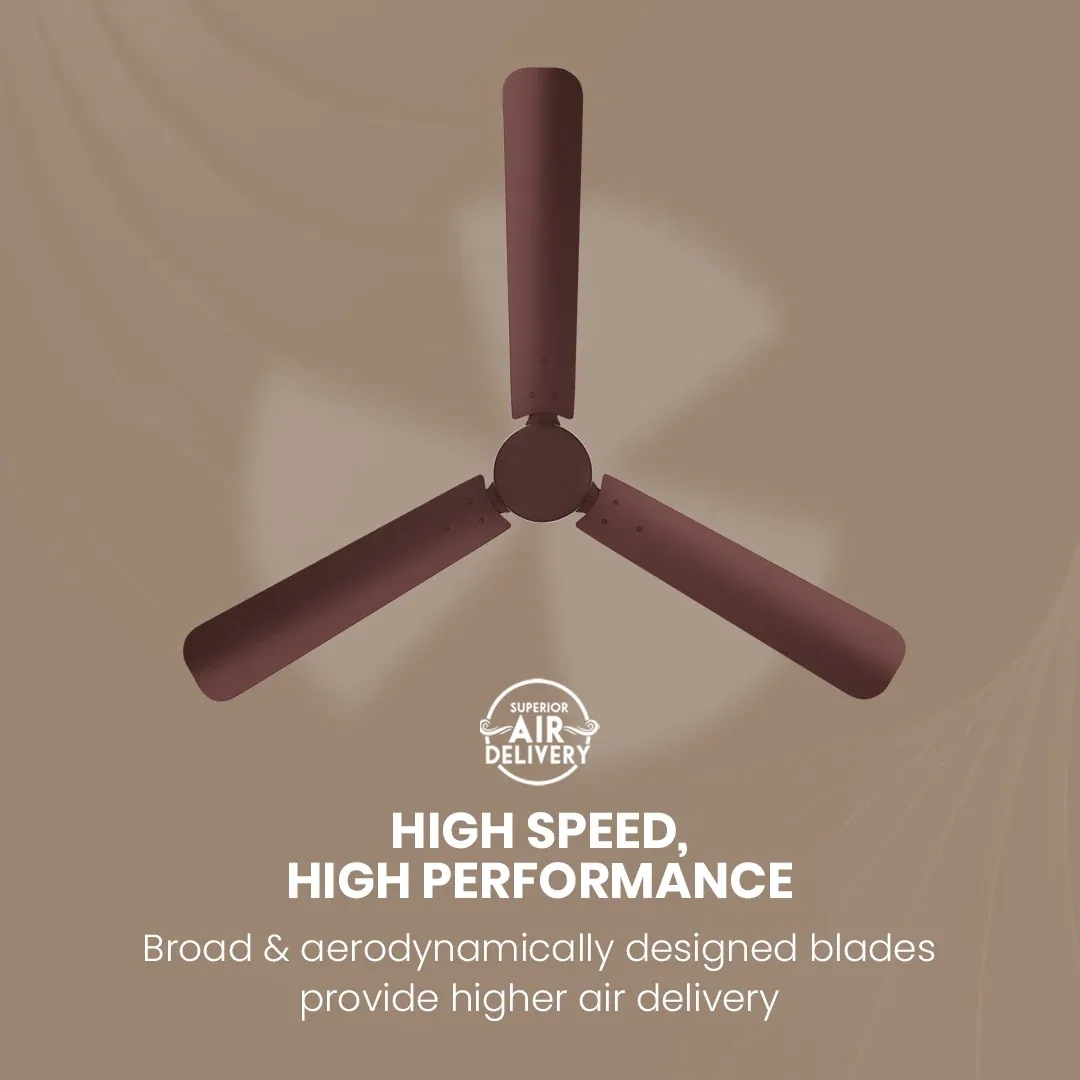 Crompton Energion Hyperjet BLDC Ceiling Fan - Brown by Crompton : Colours available: Brown 2 5
