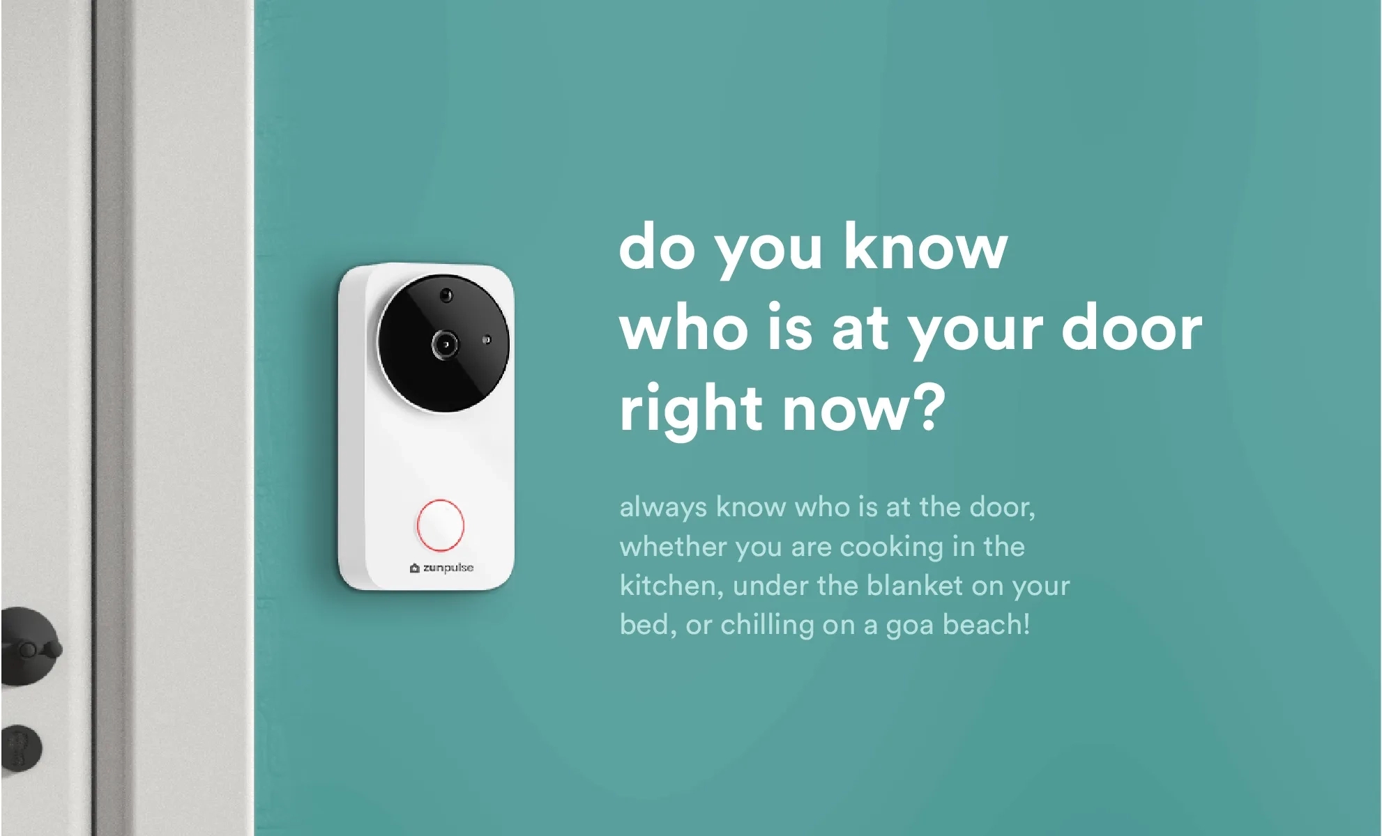 Zunpulse Smart Doorbell (White) by Zunpulse : Colours available: White 7 7